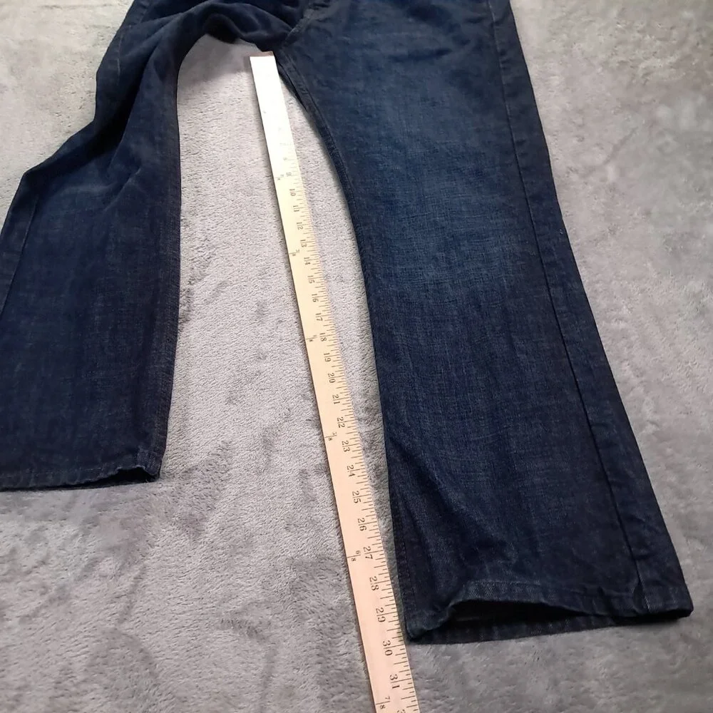 Levis 527 Jeans Men 36x30 Boot Cut Whiskers 100% Cotton Dark Blue Denim Western